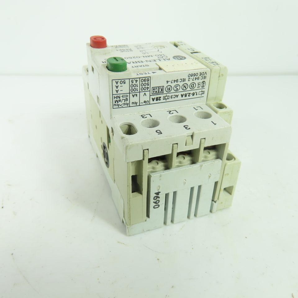 Allen-Bradley 140-MN-0250 Motor Circuit Protector 1.6-2.5A 600V