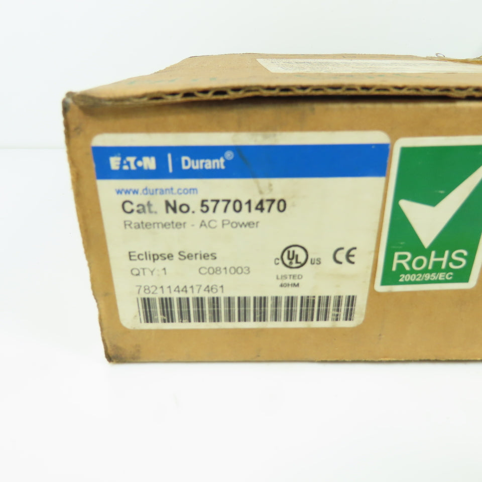 Eaton Durant 57701-470 Eclipse Series AC Power Digital Ratemeter NEW
