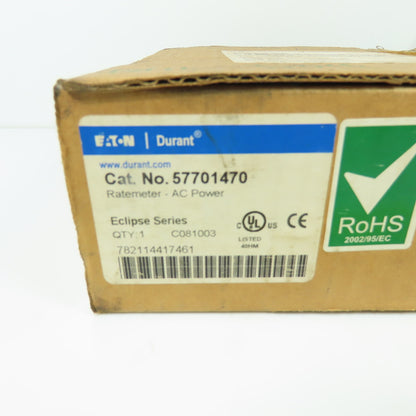Eaton Durant 57701-470 Eclipse Series AC Power Digital Ratemeter NEW