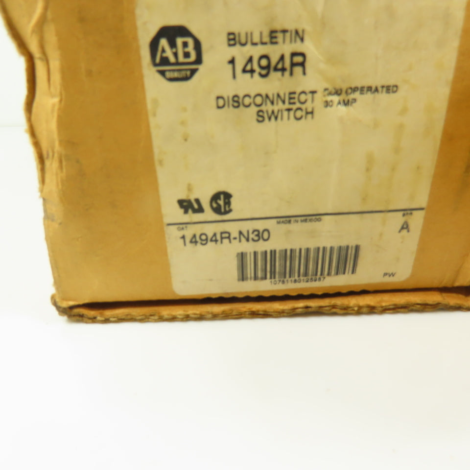Allen-Bradley 1494R-N30 30A Rod Operated Disconnect Switch Handle Mech ...
