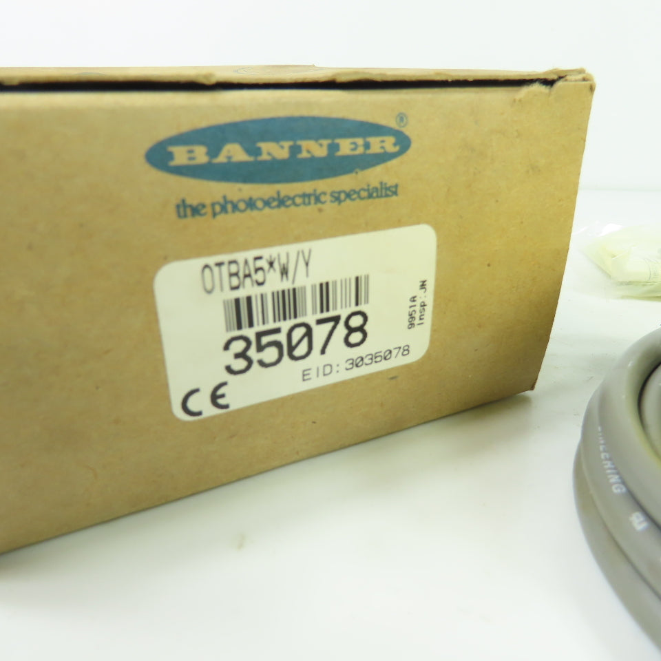 Banner 35078 OTBA5*W/Y Momentary Action Optical Touch Button NEW