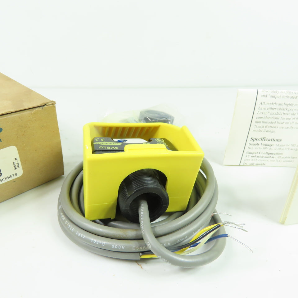 Banner 35078 OTBA5*W/Y Momentary Action Optical Touch Button NEW