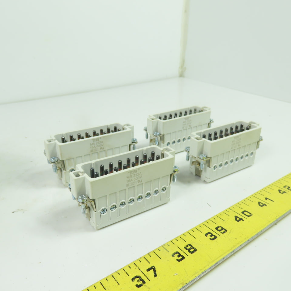 Thomas & Betts MS232A Male Screw Terminal Inserts A32 Position NEW Lot of 4