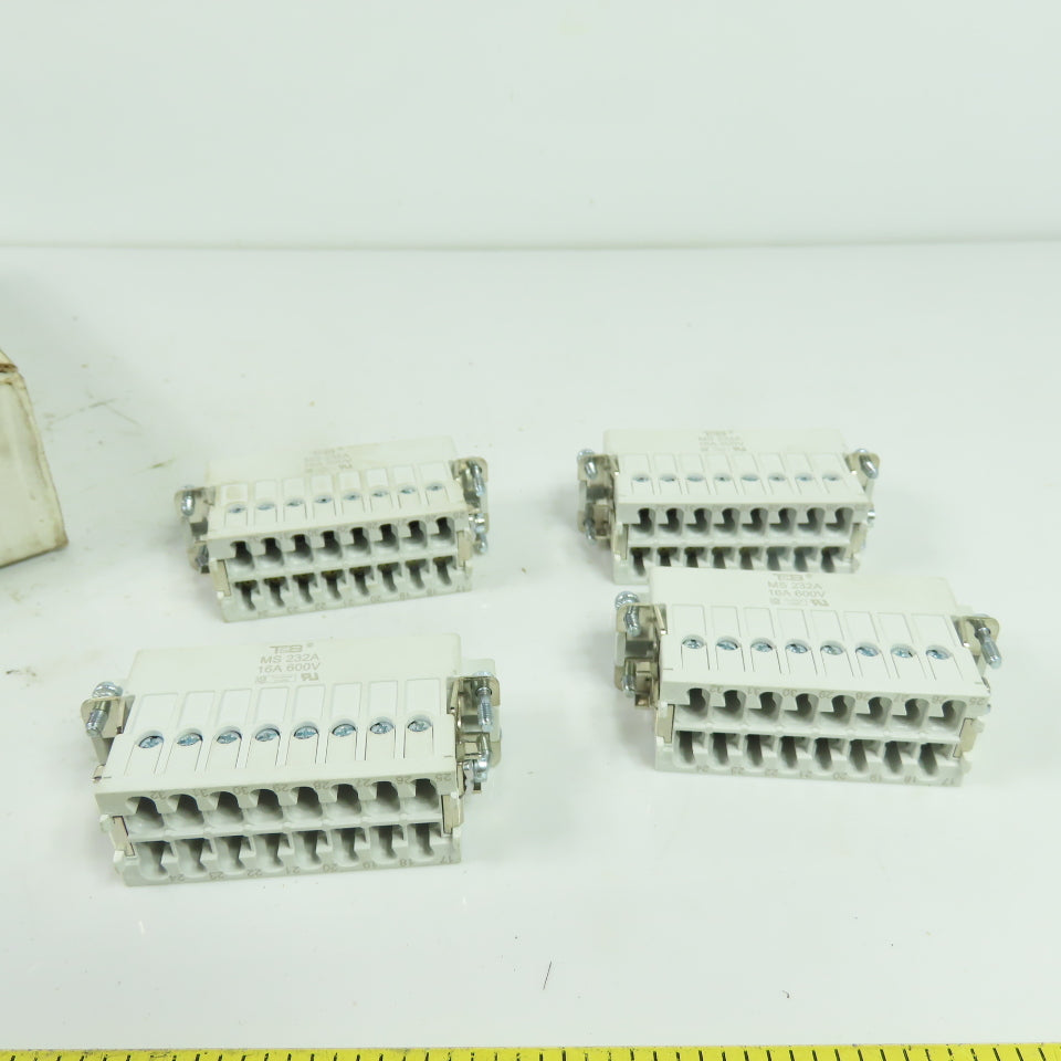 Thomas & Betts MS232A Male Screw Terminal Inserts A32 Position NEW Lot of 4
