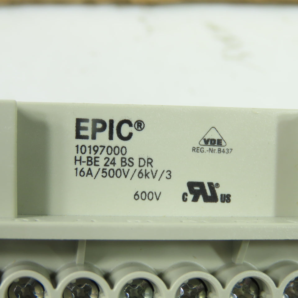 Lapp EPIC 10197000 24-Position Female Power Connector 16A 600V NEW Lot Of 5