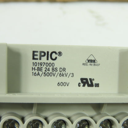 Lapp EPIC 10197000 24-Position Female Power Connector 16A 600V NEW Lot Of 5