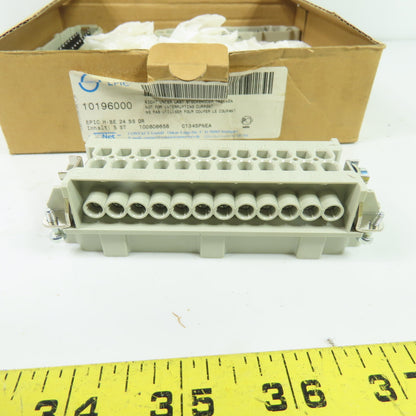 Lapp Epic 10196000 H-BE 24-Pin Male Power Connector Insert 16A 500V Lot Of 3