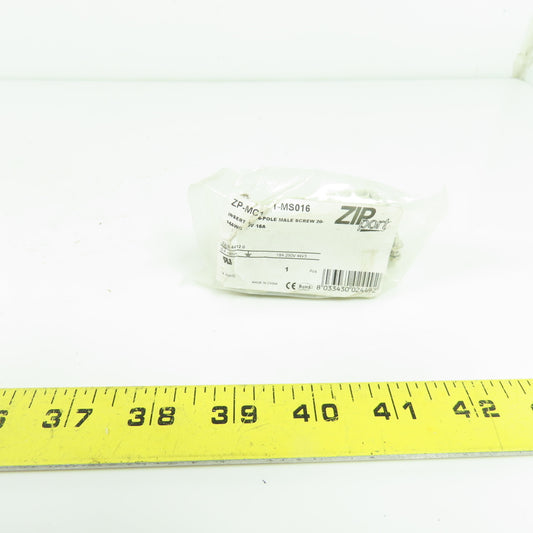 ZIPport ZP-MC16A-1-MS016 16-Pole Male Screw Terminal Connector Insert 600V 16A