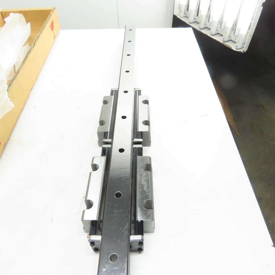 IKO LRXG35C2R1040T2H2/FG Linear Guide Rail W/2 Carriage Blocks 1040mm OAL LRXG35