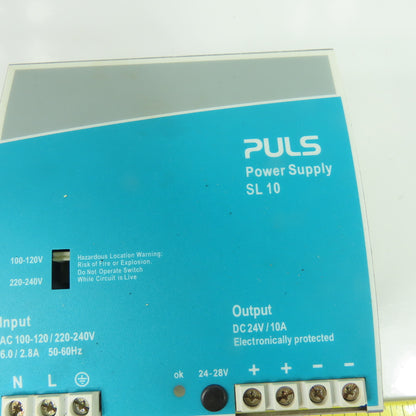 PULS SL10.100 Power Supply 24V 10A Output 100-240V Input