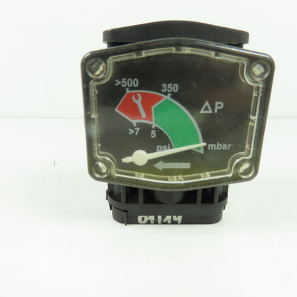 01144 Differential Pressure Gauge Filter Indicator 350-500 mbar