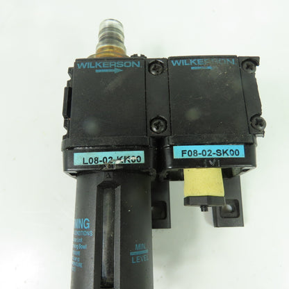 Wilkerson F08-02-SK00 L08-02-KK00 Pneumatic Air Filter Lubricator 150PSI 1/4"NPT