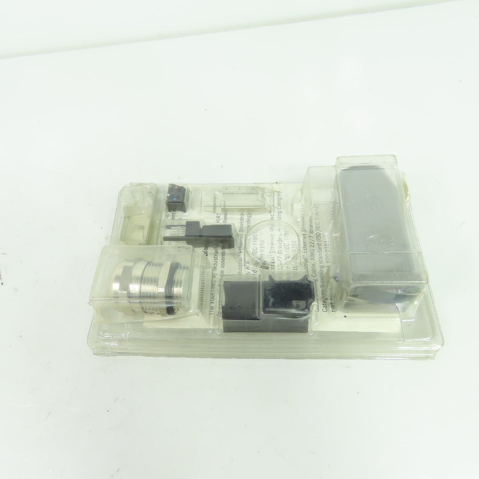 Harting 09 45 115 1100 Han 3A RJ45 Industrial Connector Set Metal Angled