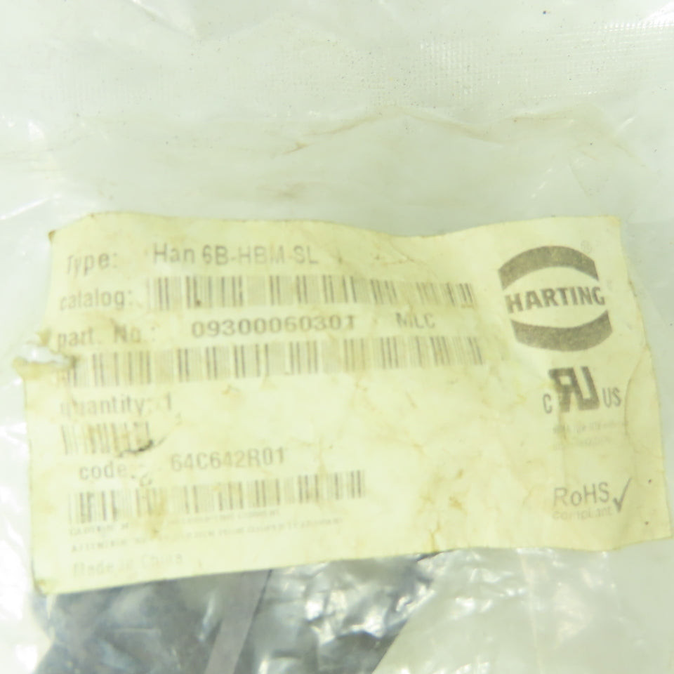 Harting Han 6B-HBM-SL 09300060301 Han 6B Bulkhead Mounted Connector Housing