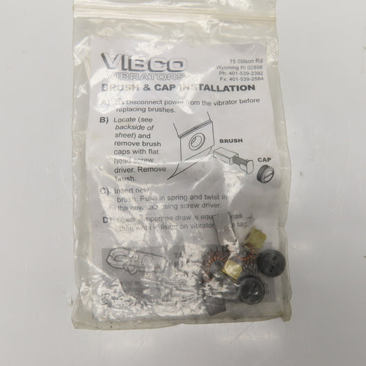 VIBCO BK-007 Replacement Brush & Cap Installation Kit SCR-100 SCR-300 SCR-400