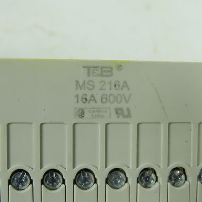 T&B MS 216A 16-Pin Male Heavy Duty Connector Insert 16A 600V