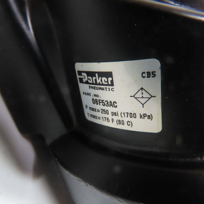 Parker 08F53AC Pneumatic Airline Filter 1" NPT 250PSI 175F