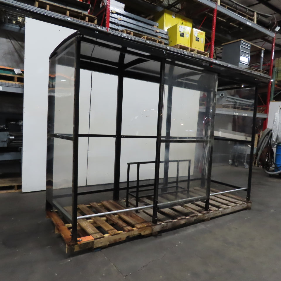 10'4" x 3'6" x 7'11"H 4 Sided Freestanding Smoking Shelter