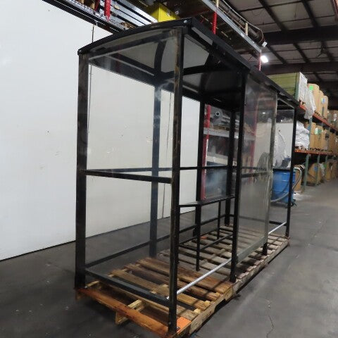 10'4" x 3'6" x 7'11"H 4 Sided Freestanding Smoking Shelter