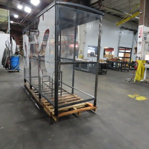 10'4" x 3'6" x 7'11"H 4 Sided Freestanding Smoking Shelter