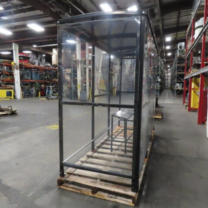 10'4" x 3'6" x 7'11"H 4 Sided Freestanding Smoking Shelter