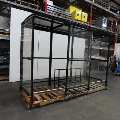 10'4" x 3'6" x 7'11"H 4 Sided Freestanding Smoking Shelter