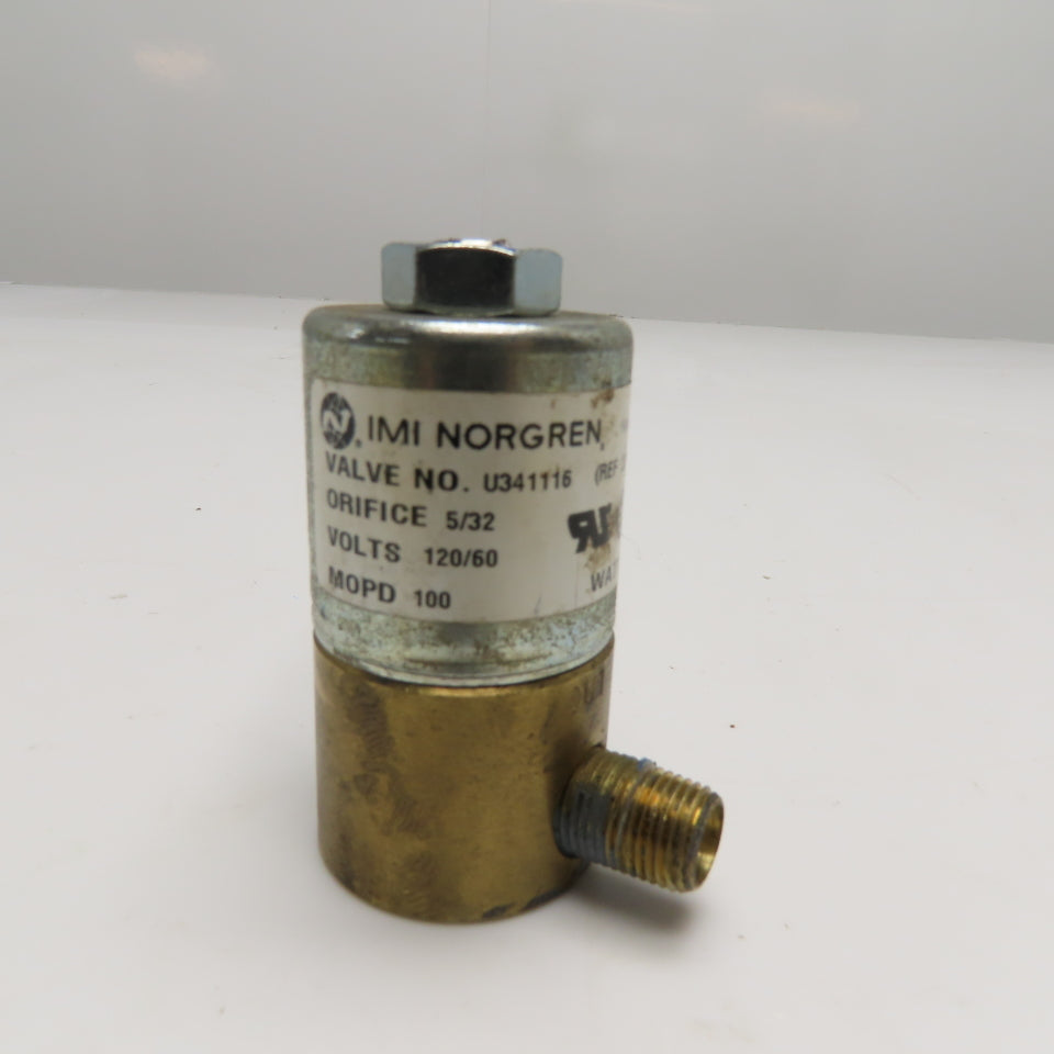IMI Norgren U341116 Solenoid Valve 120/60 110/50 5/32" Orifice 1/8" NPT