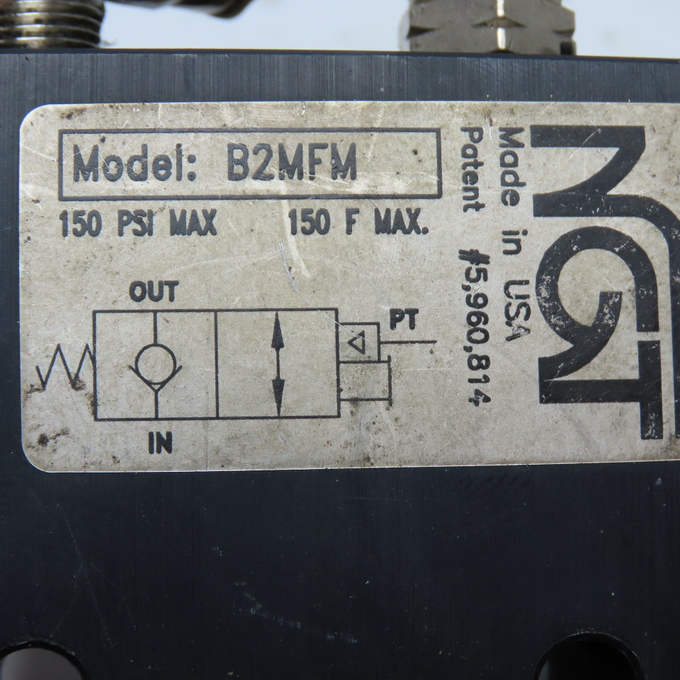 NGT B2MFM Pneumatic Valve 150 PSI Max 150 F Max