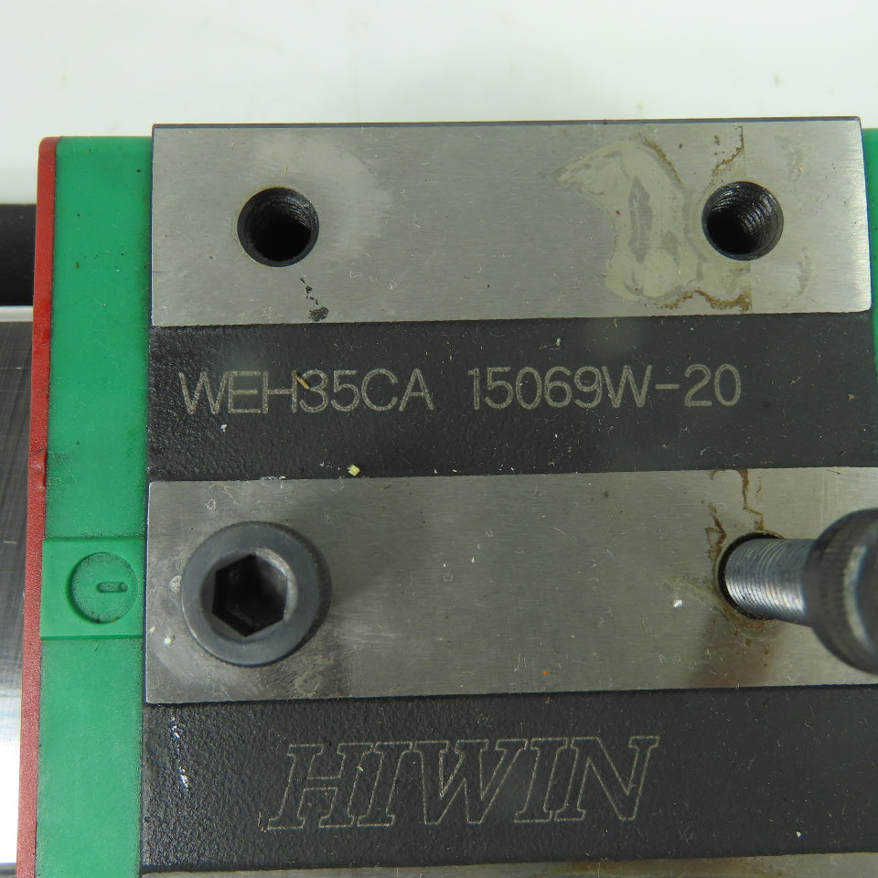 HIWIN 15069W-20 WEH35CA Linear Guide Block and Rail Assembly