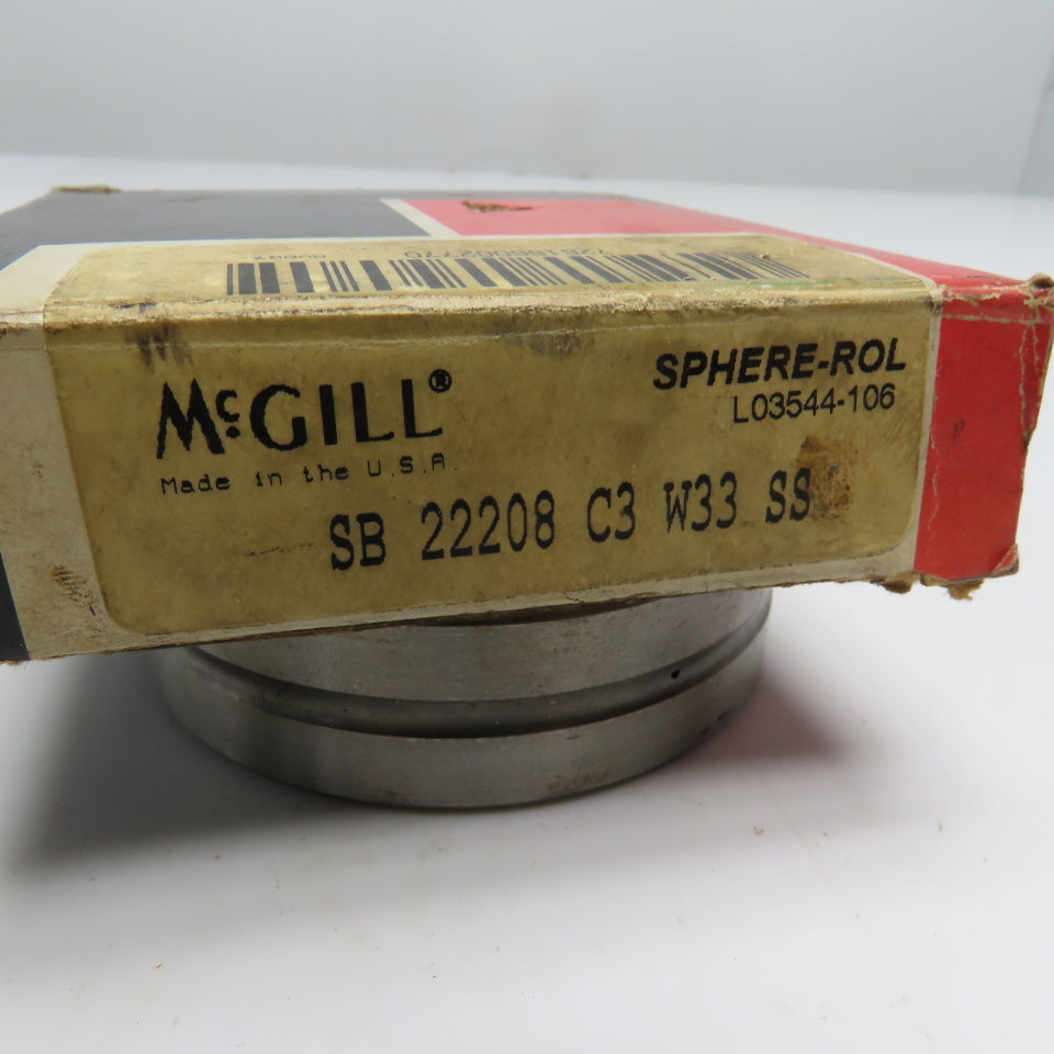 McGill SB 22208 C3 W33 SS 40x80x23mm Spherical Roller Bearing