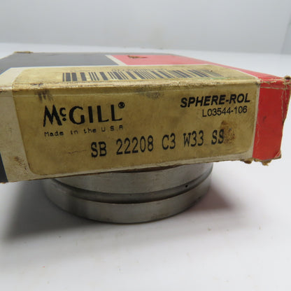 McGill SB 22208 C3 W33 SS 40x80x23mm Spherical Roller Bearing