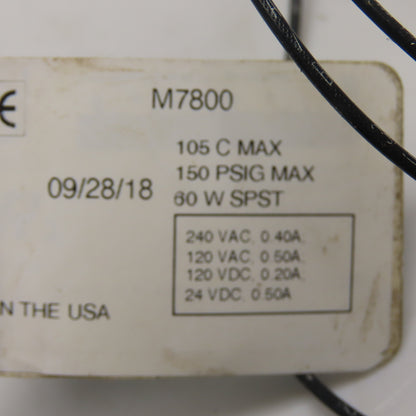 Madison M7800 Single Point Liquid Level Switch 24/120VDC 120/240VAC