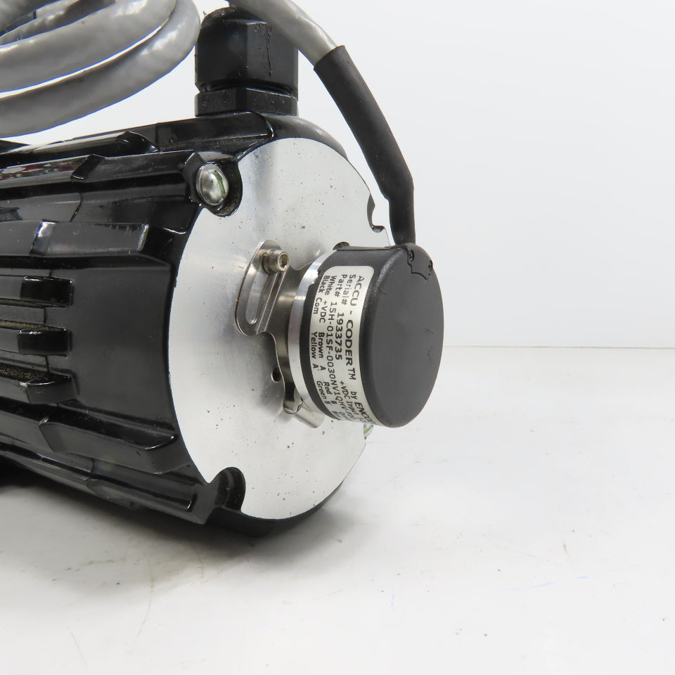 Bodine 34B3FEBL-W2 24VDC 1/5HP Gear Motor 20.4:1 Ratio 77 Lb-in 123RPM + Encoder