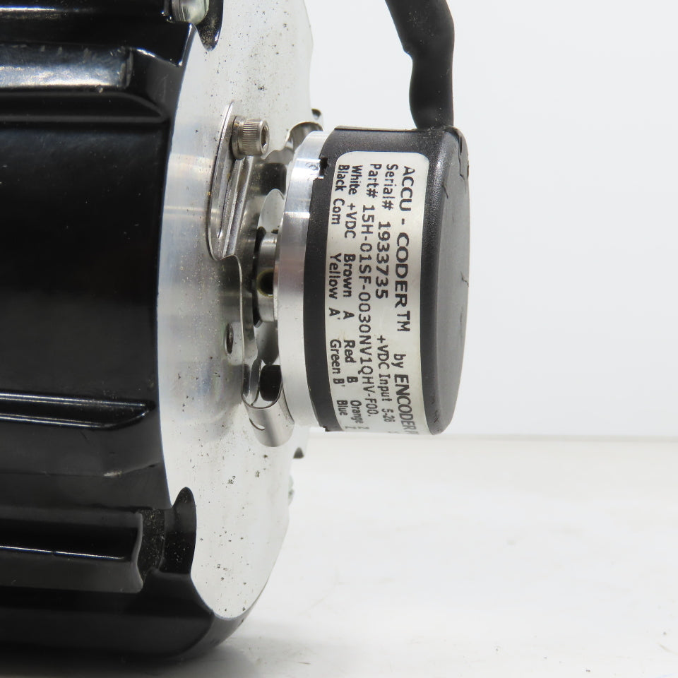 Bodine 34B3FEBL-W2 24VDC 1/5HP Gear Motor 20.4:1 Ratio 77 Lb-in 123RPM + Encoder