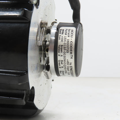 Bodine 34B3FEBL-W2 24VDC 1/5HP Gear Motor 20.4:1 Ratio 77 Lb-in 123RPM + Encoder