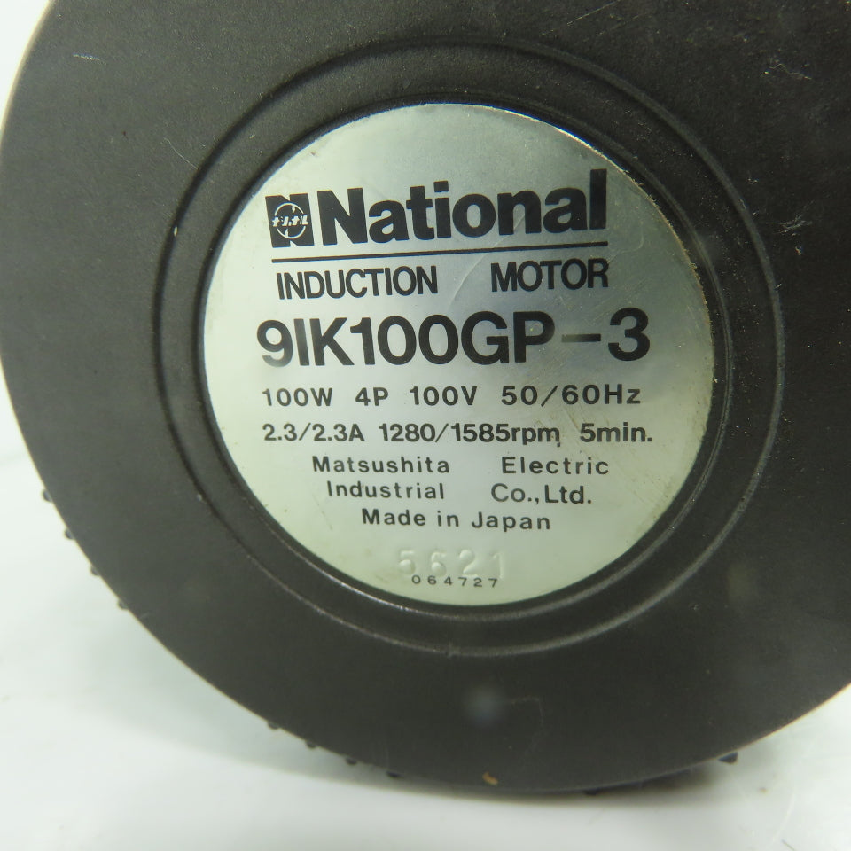 National 9GBK18-1 9IK100GP-3 100W Induction Gear Motor 100V 1280/1585RPM