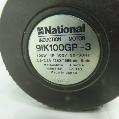 National 9GBK18-1 9IK100GP-3 100W Induction Gear Motor 100V 1280/1585RPM
