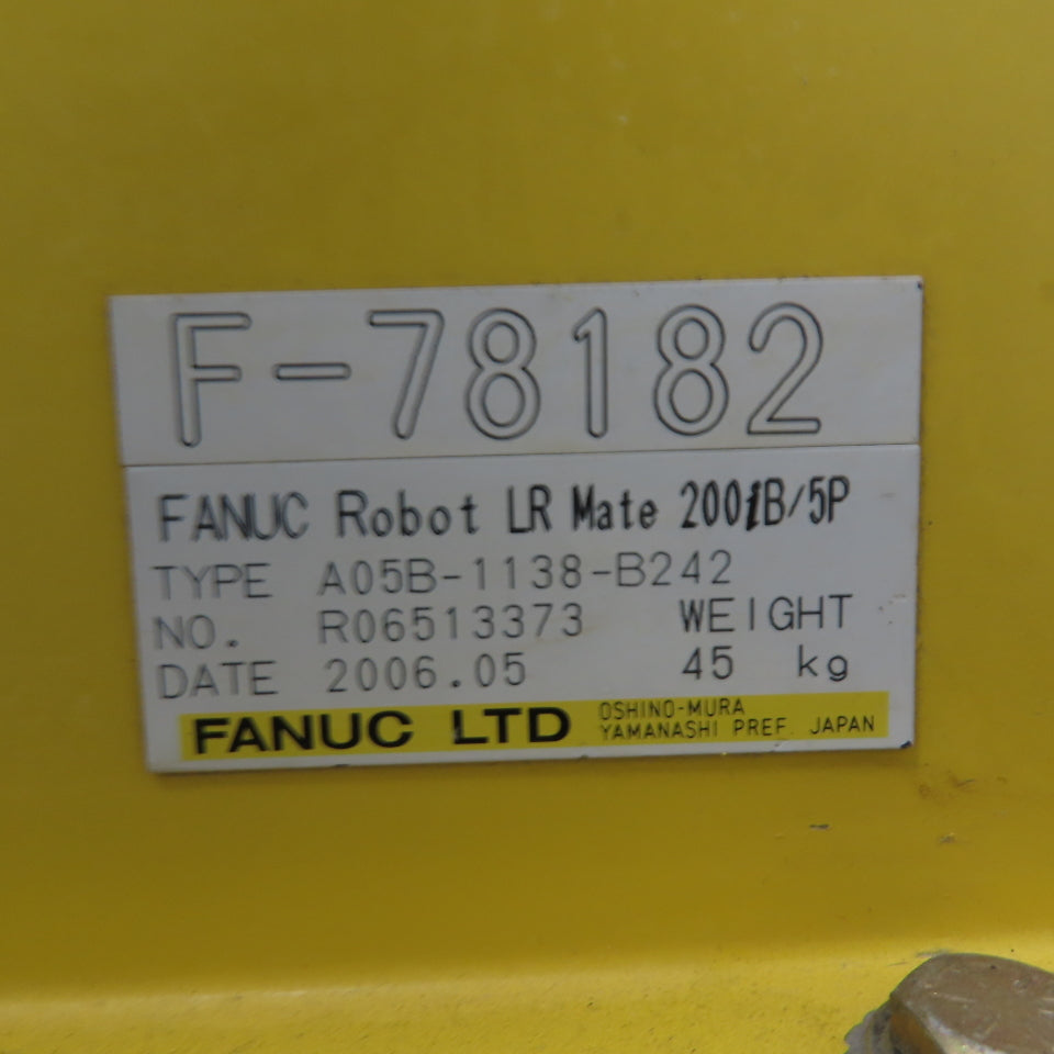 FANUC LR Mate 200iB/5P 6 Axis Robot R-J3iB Mate Control & Teach Pendant 110V 1Ph