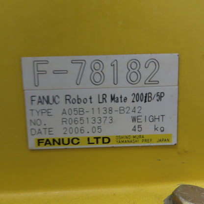 FANUC LR Mate 200iB/5P 6 Axis Robot R-J3iB Mate Control & Teach Pendant 110V 1Ph