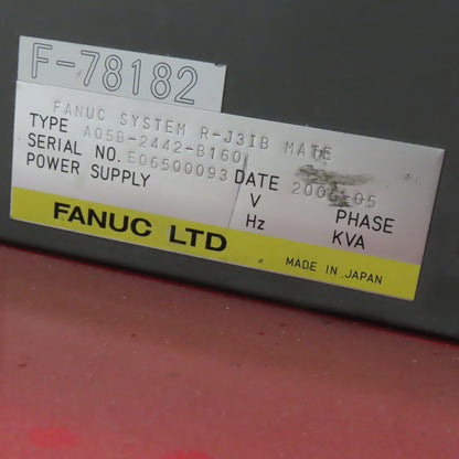 FANUC LR Mate 200iB/5P 6 Axis Robot R-J3iB Mate Control & Teach Pendant 110V 1Ph