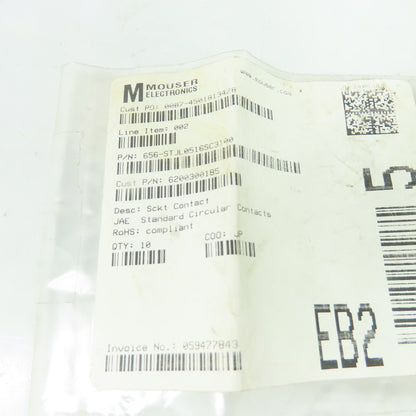 JAE ST-JL05-16S-C3-100 Standard Circular Socket Contacts Lot Of 10