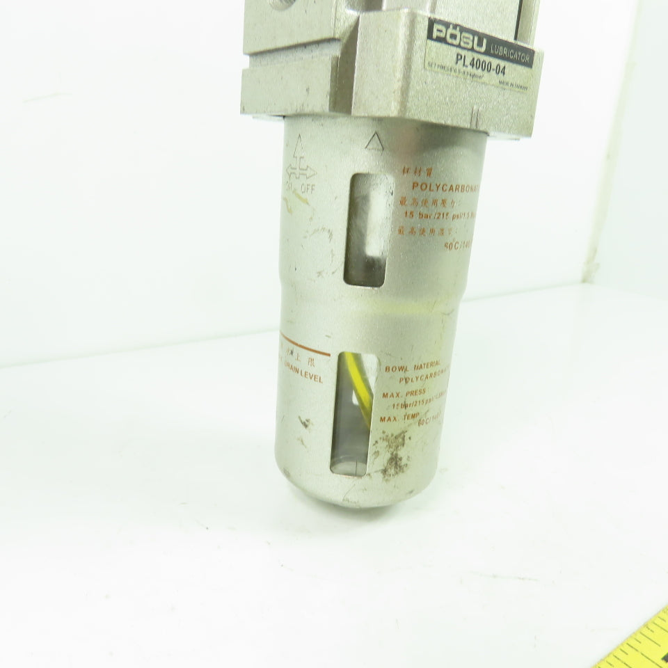 PÖSU PL4000-04 Pneumatic Air Line Lubricator 15 bar 215 psi 1/2" NPT