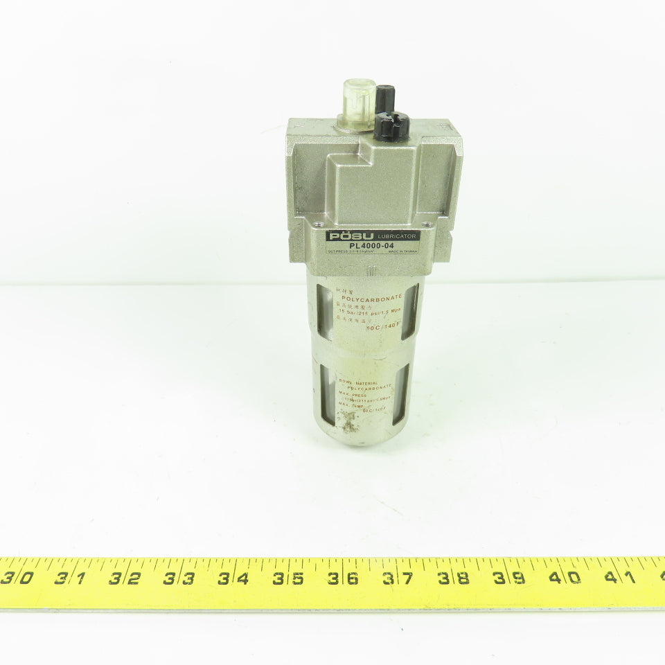 PÖSU PL4000-04 Pneumatic Air Line Lubricator 15 bar 215 psi 1/2" NPT
