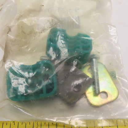 Stauff SP2127PPDPAS Standard Series Pipe Clamp Kit Green Polypropylene