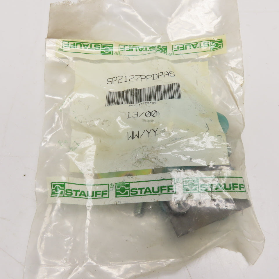 Stauff SP2127PPDPAS Standard Series Pipe Clamp Kit Green Polypropylene