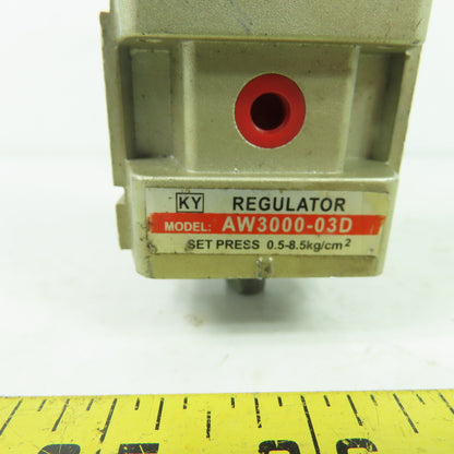 KY AW3000-03D Pneumatic Air Pressure Regulator 0.5-8.5kg/cm² 3/8" NPT