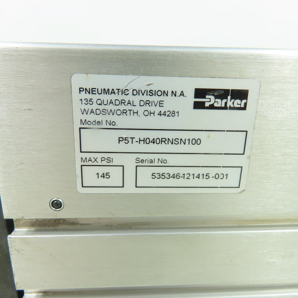 Parker P5T-H040RNSN100 Guided Pneumatic Cylinder 10mm Stroke 40mm Bore