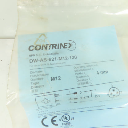 Contrinex DW-AS-621-M12-120 Inductive Proximity Sensor M12 4mm Range NPN N.O.