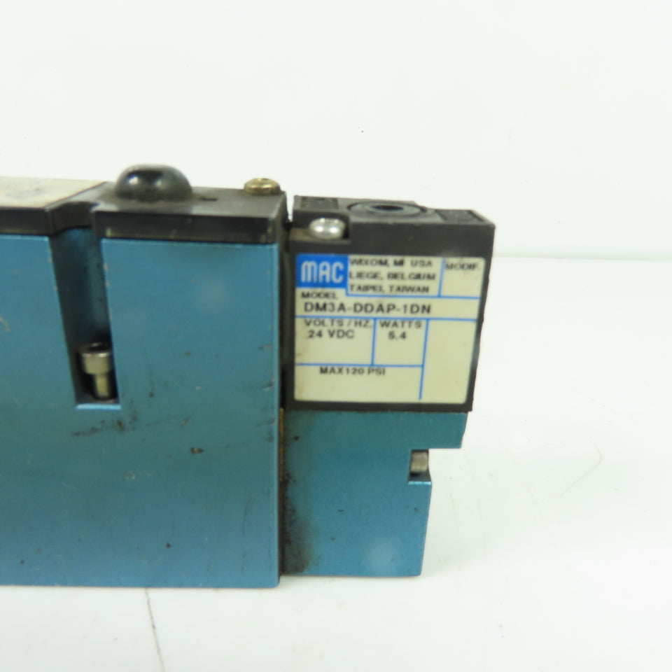 MAC 92B-EAB-000-DM-DDAP-1DN 5/3 Way Solenoid Valve 24VDC 35-120 PSI