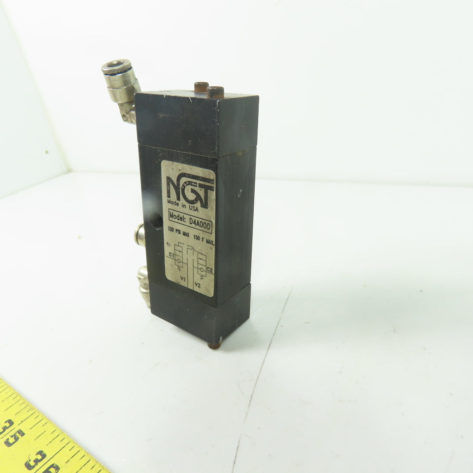 NGT D4A000 Pneumatic Dual Piolet Operated Check Valve 120PSI 1/4" NPTF